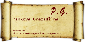 Pinkova Graciána névjegykártya